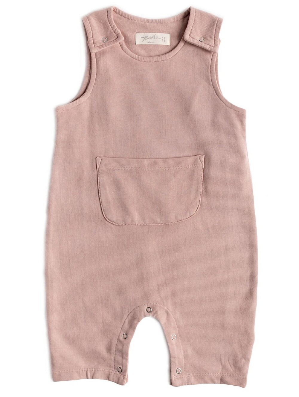 Pehr | French Terry Overalls | Soft Peony 3-6 Months